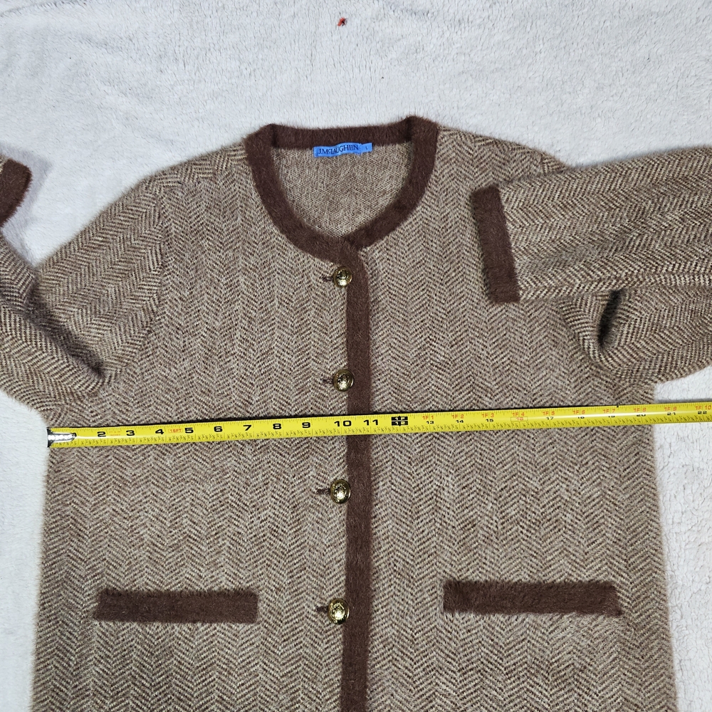 J. McLaughlin Brown Herringbone Sweater - Picture 7 of 8
